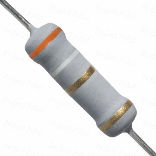 3.9 Ohm 2W Flameproof Metal Oxide Resistor - Medium Quality (Min Order Quantity 1 pc for this Product)