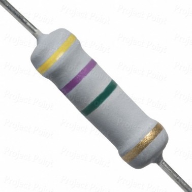 4.7M Ohm 1W Flameproof Metal Oxide Resistor - Medium Quality (Min Order Quantity 1pc for this Product)
