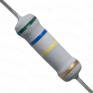 560K Ohm 2W Flameproof Metal Oxide Resistor - Medium Quality (Min Order Quantity 1pc for this Product)
