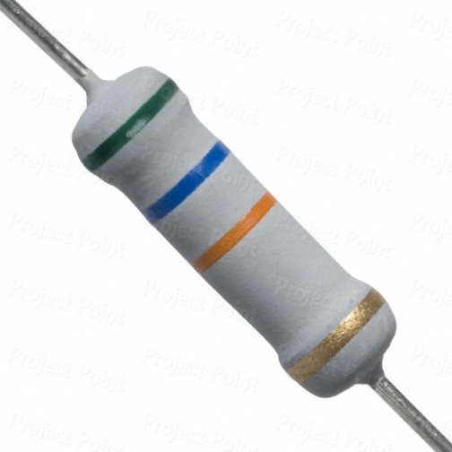 56K Ohm 2W Flameproof Metal Oxide Resistor - Medium Quality (Min Order Quantity 1 pc for this Product)