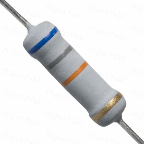 68K Ohm 2W Flameproof Metal Oxide Resistor - Medium Quality (Min Order Quantity 1 pc for this Product)