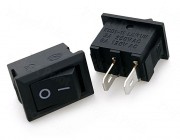 3A SPST High Quality 2-Pin Rocker Switch - Black