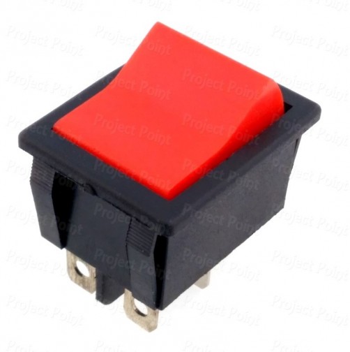 15A DPST Non-Illuminated Rocker Switch - Red (Min Order Quantity 1 pc for this Product)