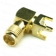 SMA Connector - Gold Plated Female Horizontal PCB Mount