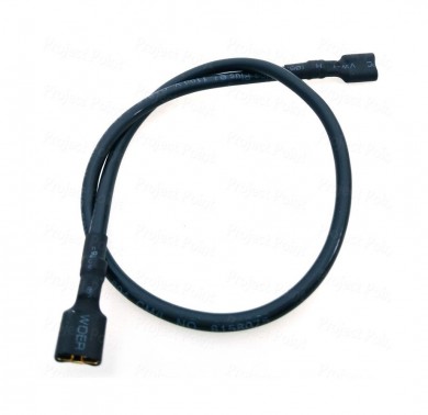 Battery Jumper Cable - Female Spade to Spade Terminals - 13A 35cm Black (Min Order Quantity 1pc for this Product)