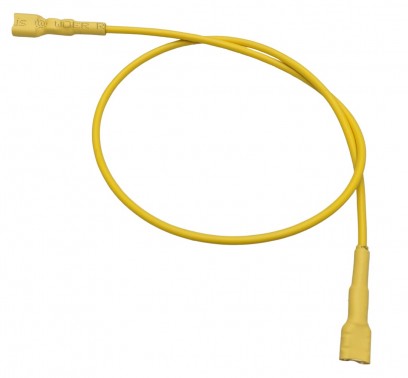 Battery Jumper Cable - Female Spade to Spade Terminals - 13A 50cm Yellow (Min Order Quantity 1pc for this Product)