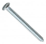 12No. 60mm Sheet Metal Self Tapping Screw -  Slotted Pan Head