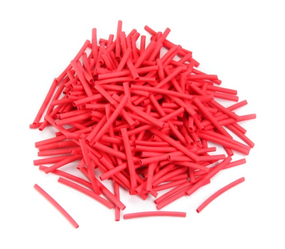 Pre-Cut Heat Shrink Tube 1.5mm x 40mm Red - 200pcs (Min Order Quantity 1 pac for this Product)