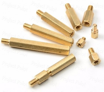 4mm High Quality Brass Male-Female Standoff - M3 (Min Order Quantity 1pc for this Product)