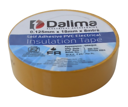 PVC Electrical Insulation Tape - Dalima Yellow (Min Order Quantity 1pc for this Product)